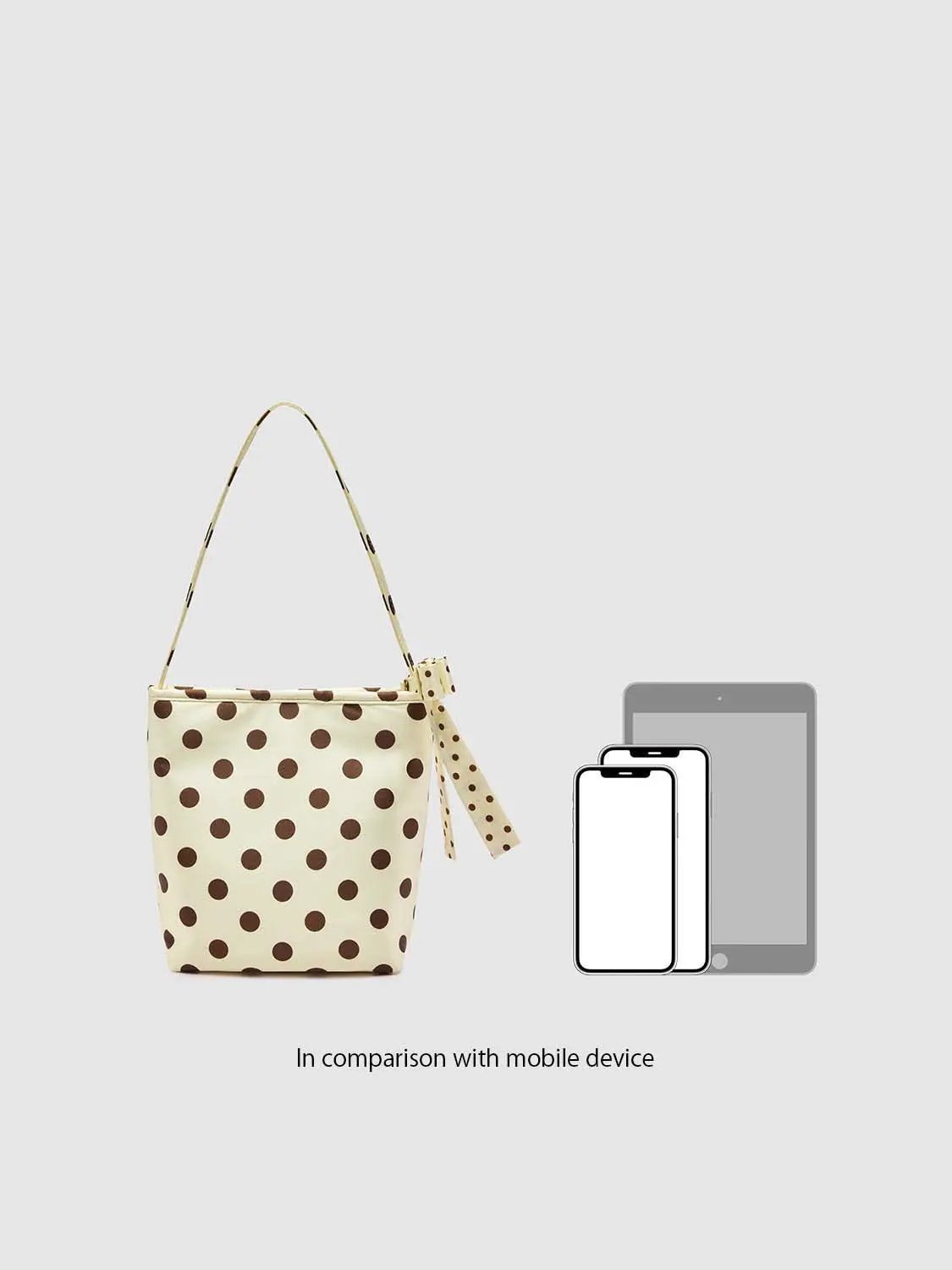 Textile Lined Shell Polka Dot Medium Stretch Minimalist Bag