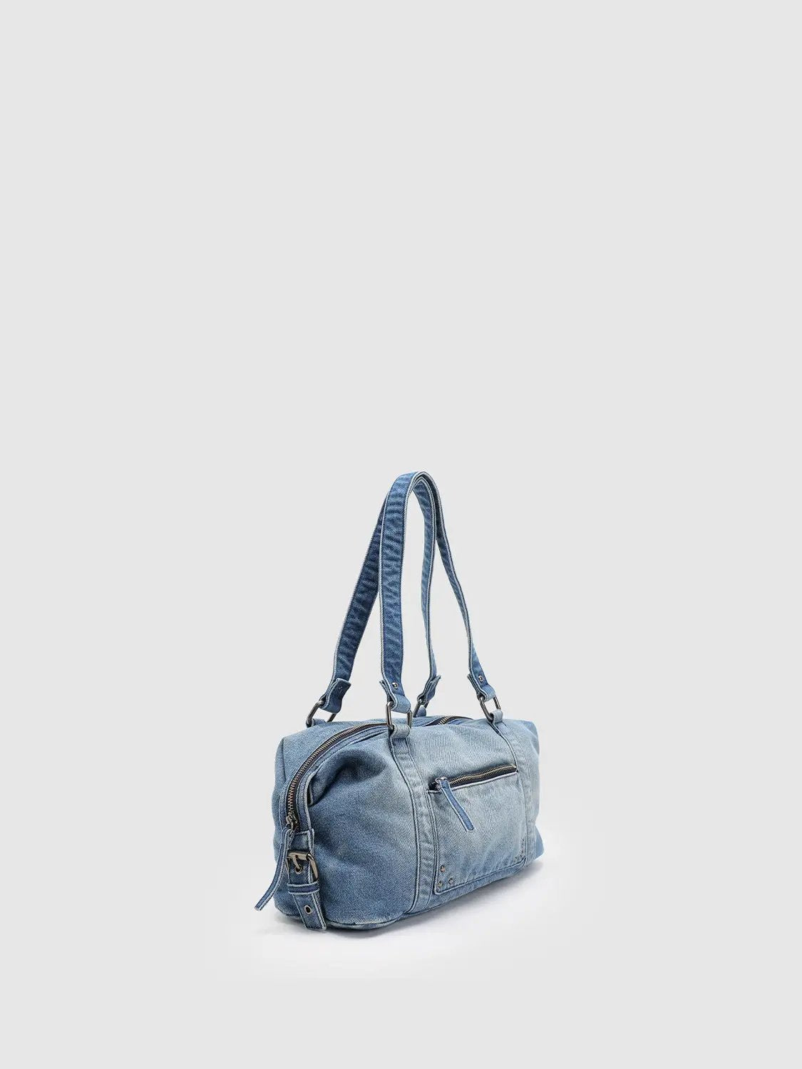 Washed Denim Large-Capacity Shoulder Bag