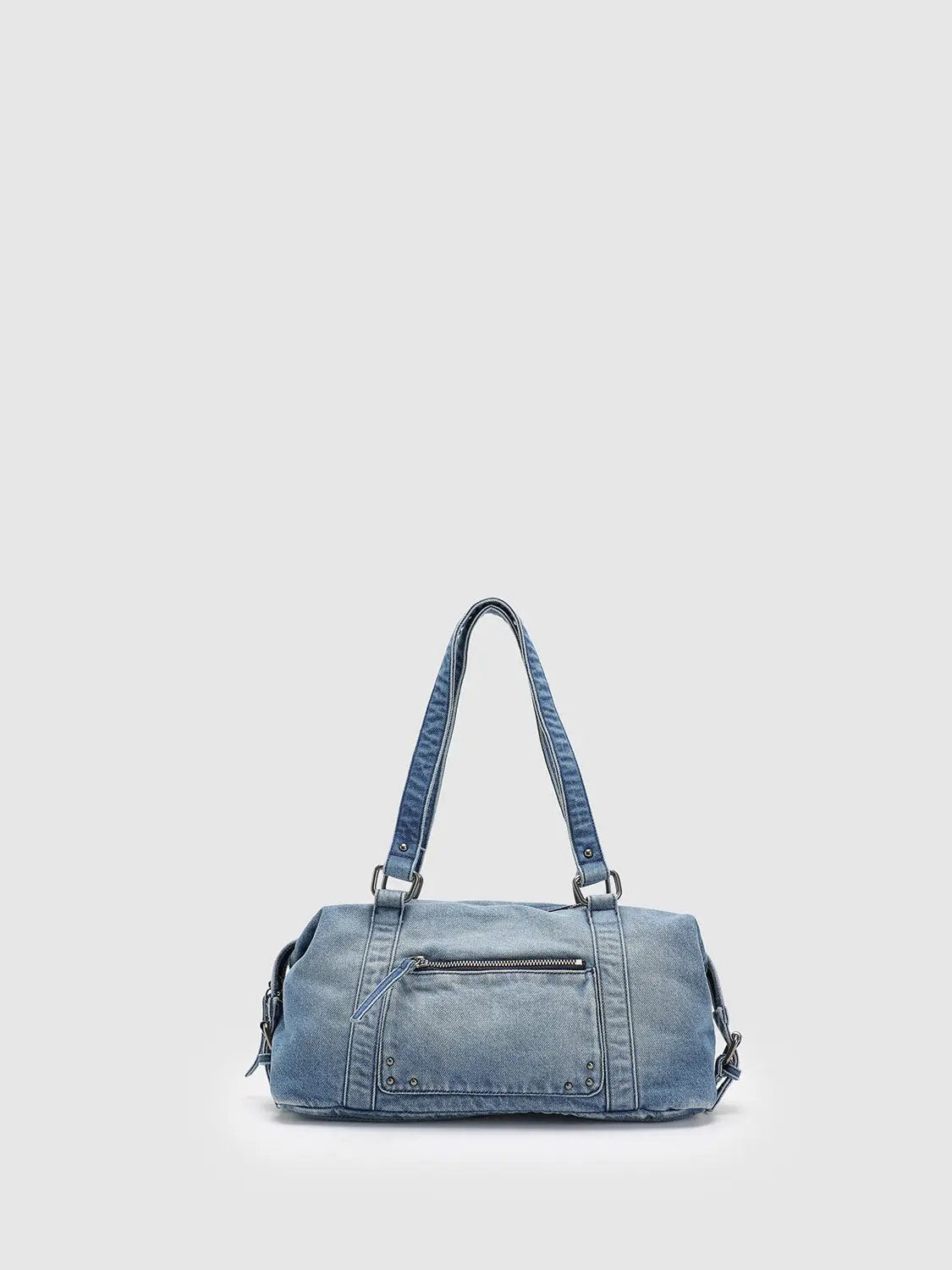 Washed Denim Large-Capacity Shoulder Bag