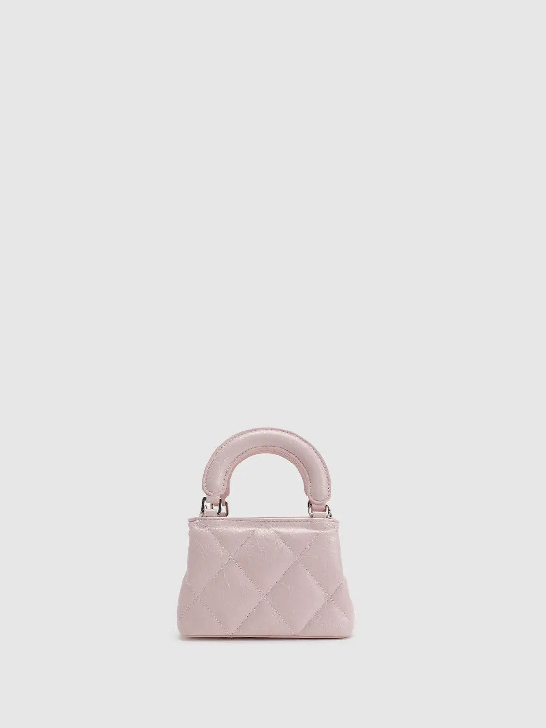 Diamond Quilted Top Handle Crossbody Bag