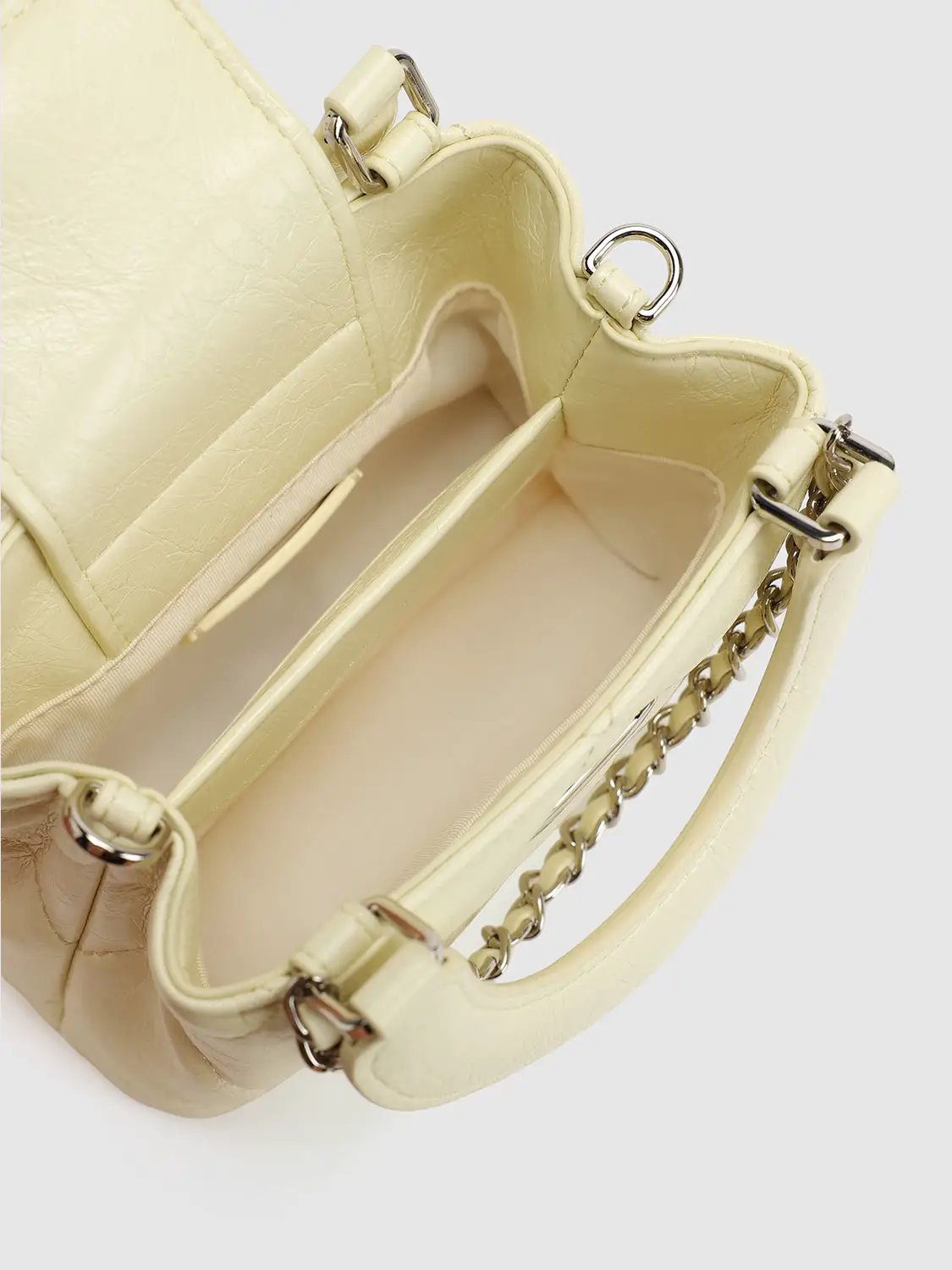 Diamond Quilted Top Handle Crossbody Bag