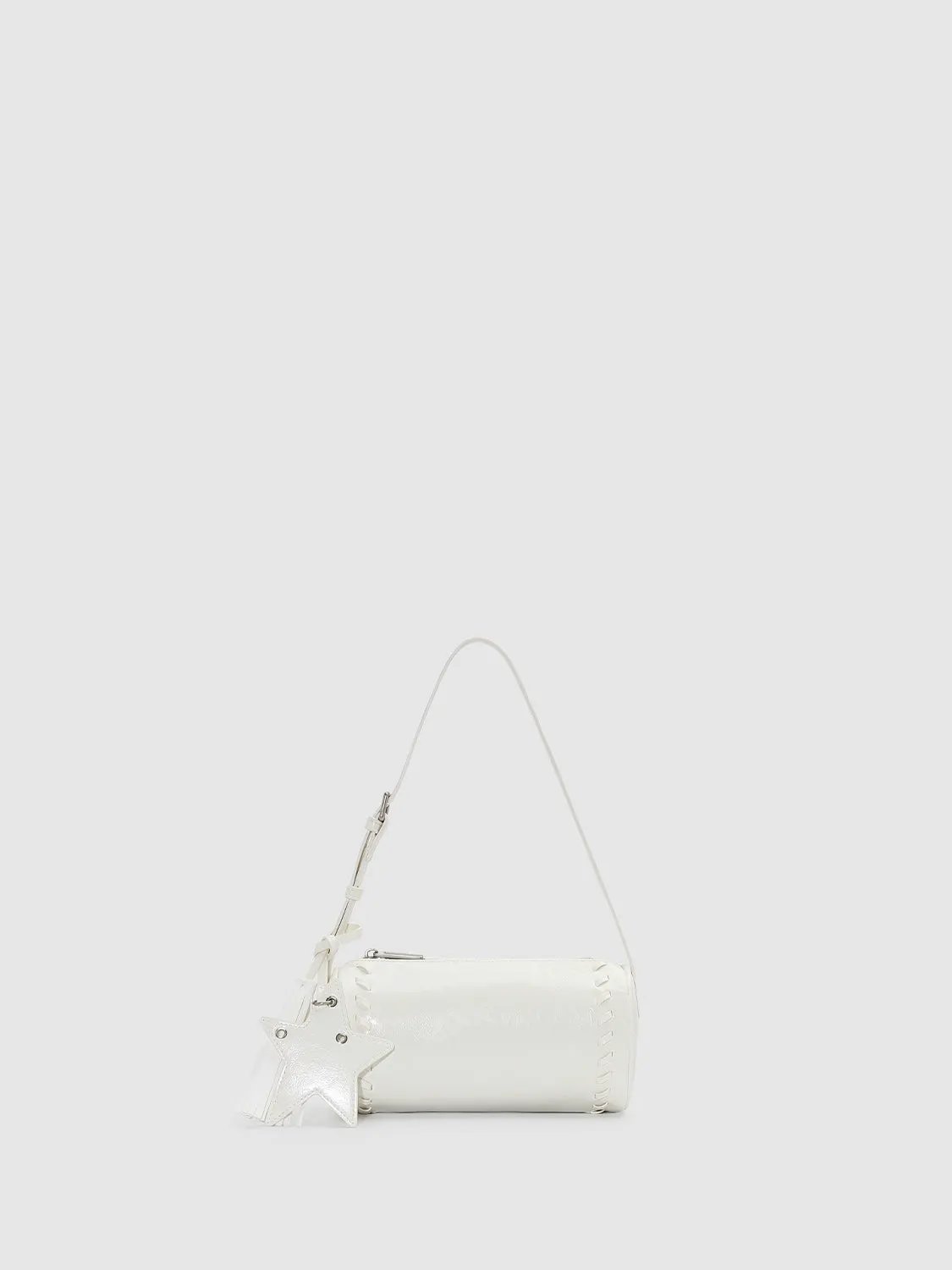 Pastel Yellow Star Tassel Accent Studded Edges Shoulder Bag