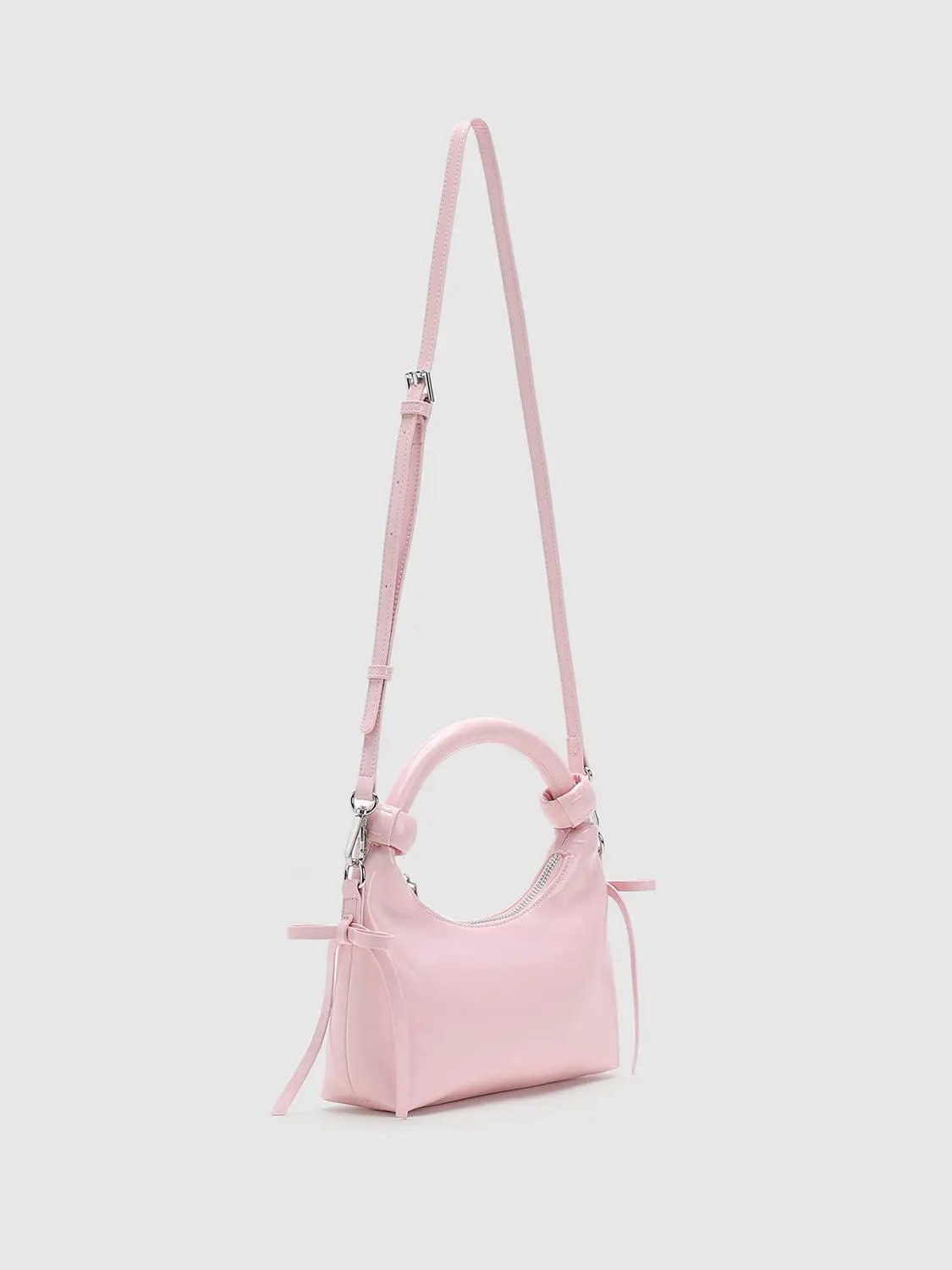 Pastel Pink Mini Top Handle Crossbody Bag
