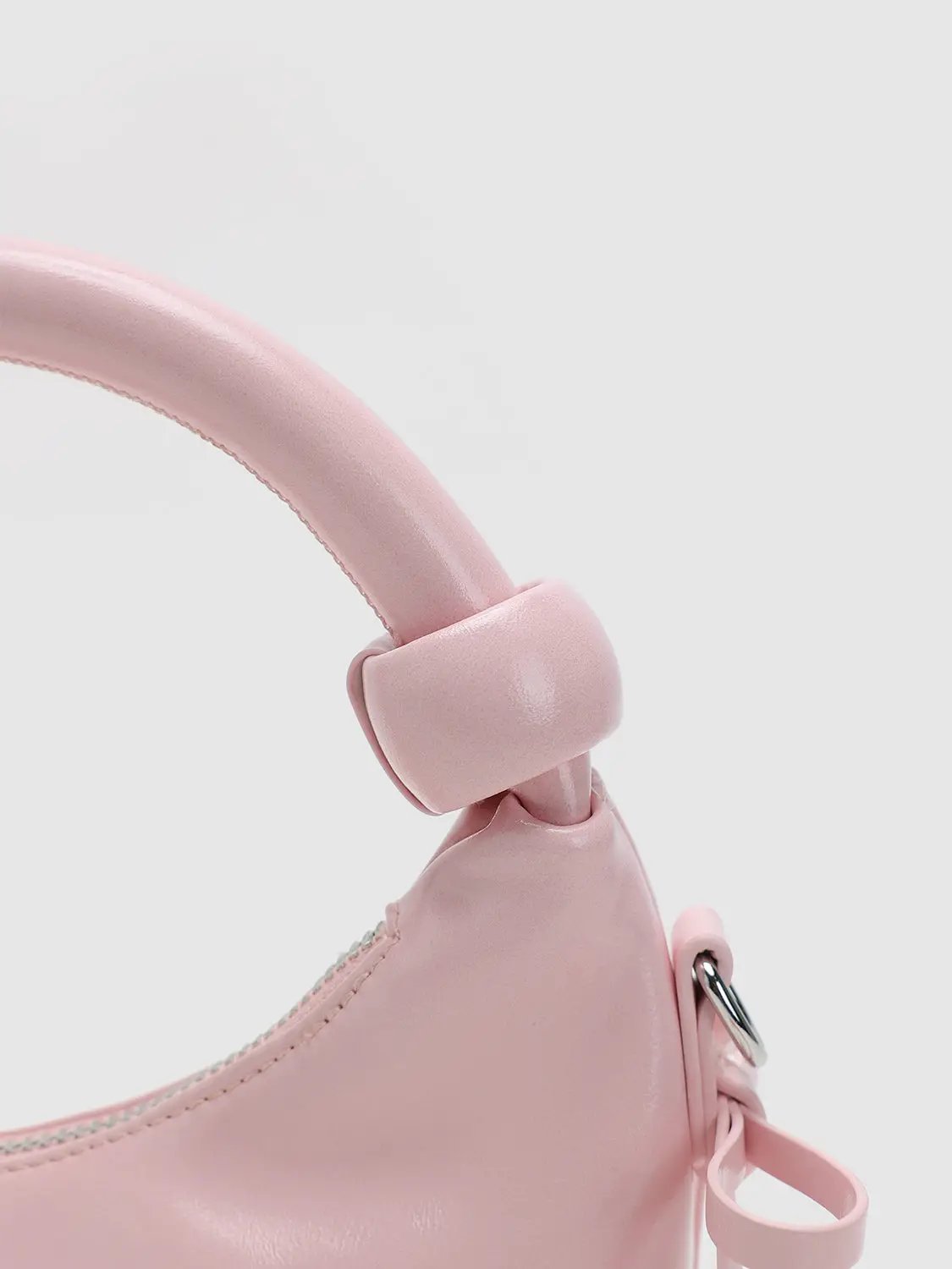 Pastel Pink Mini Top Handle Crossbody Bag