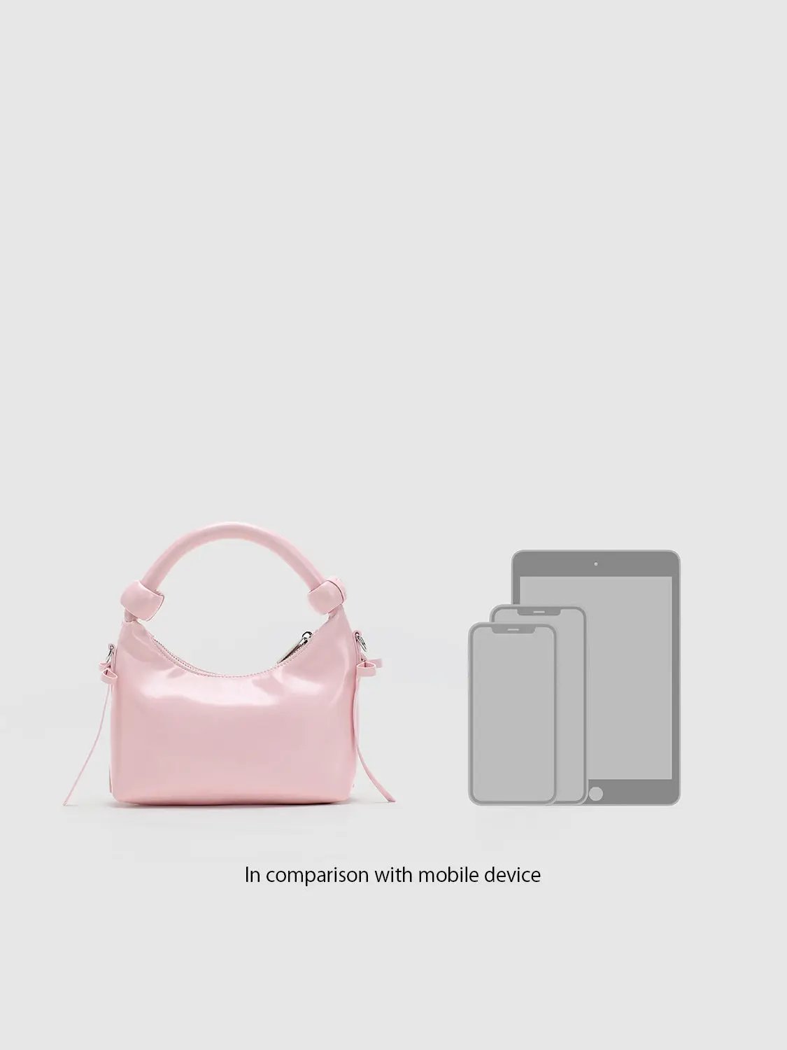 Pastel Pink Mini Top Handle Crossbody Bag