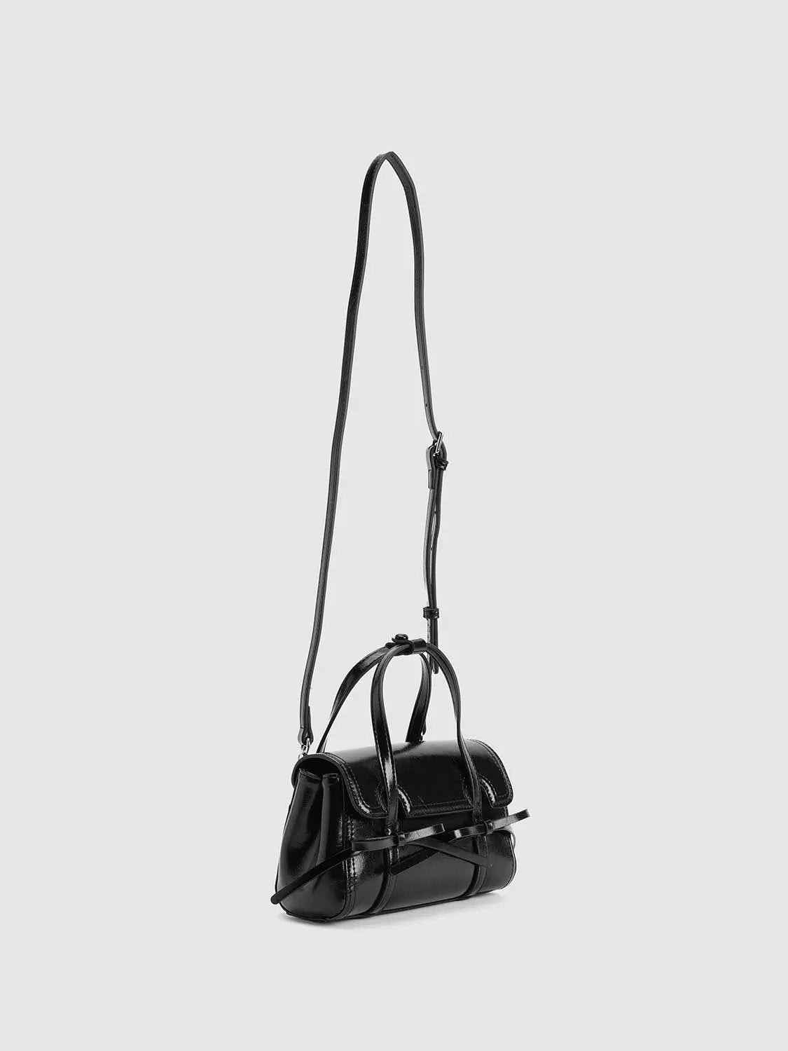 Burgundy Bow Front Top Handle Crossbody Bag