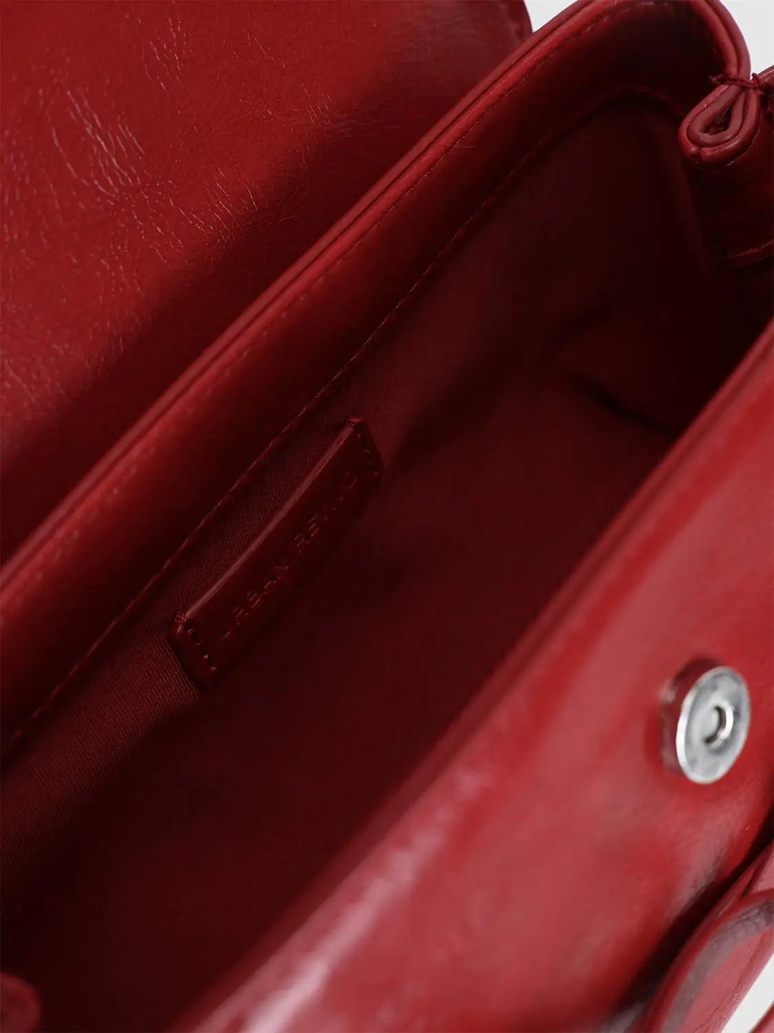 Burgundy Bow Front Top Handle Crossbody Bag
