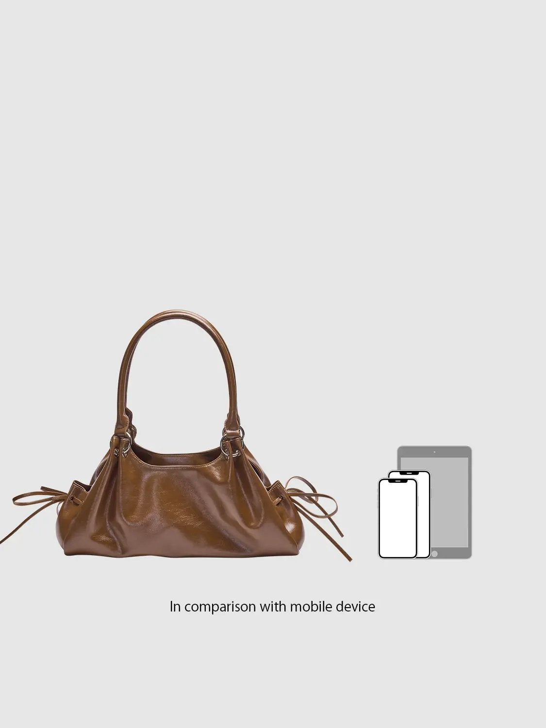 Textured Ruched Drawstring Slouchy Shoulder Bag