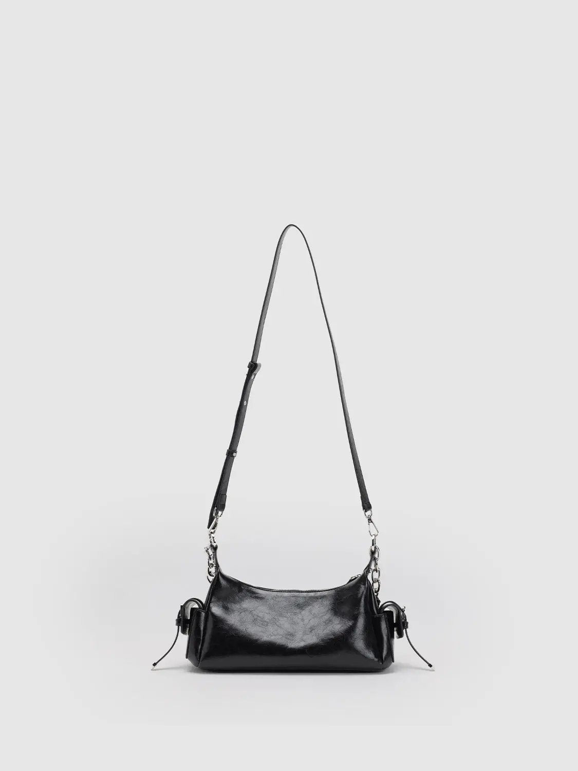 Dual Strap Studded Shoulder Crossbody Bag