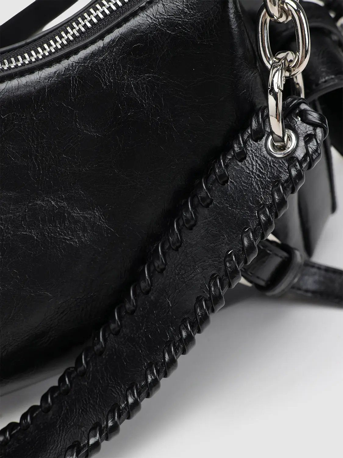 Dual Strap Studded Shoulder Crossbody Bag