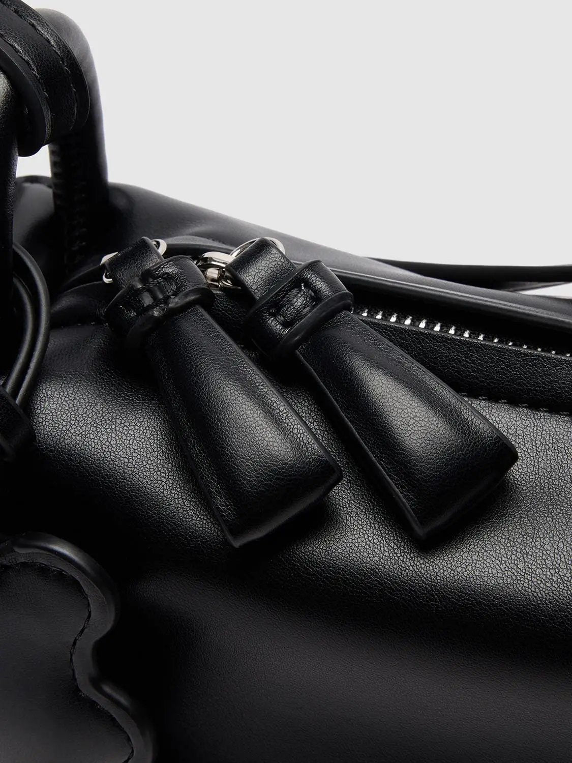 Top Handle Artificial Leather Crossbody Bag