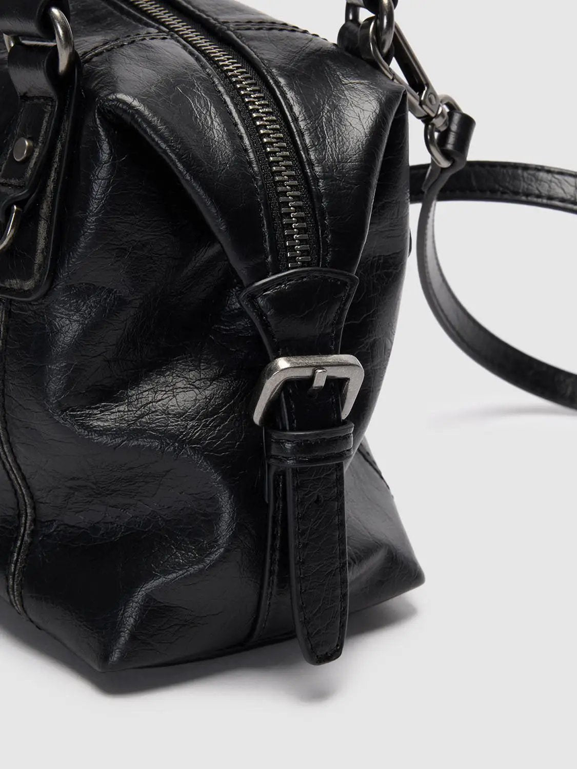 Top Handle Crossbody Front Zipper Bag