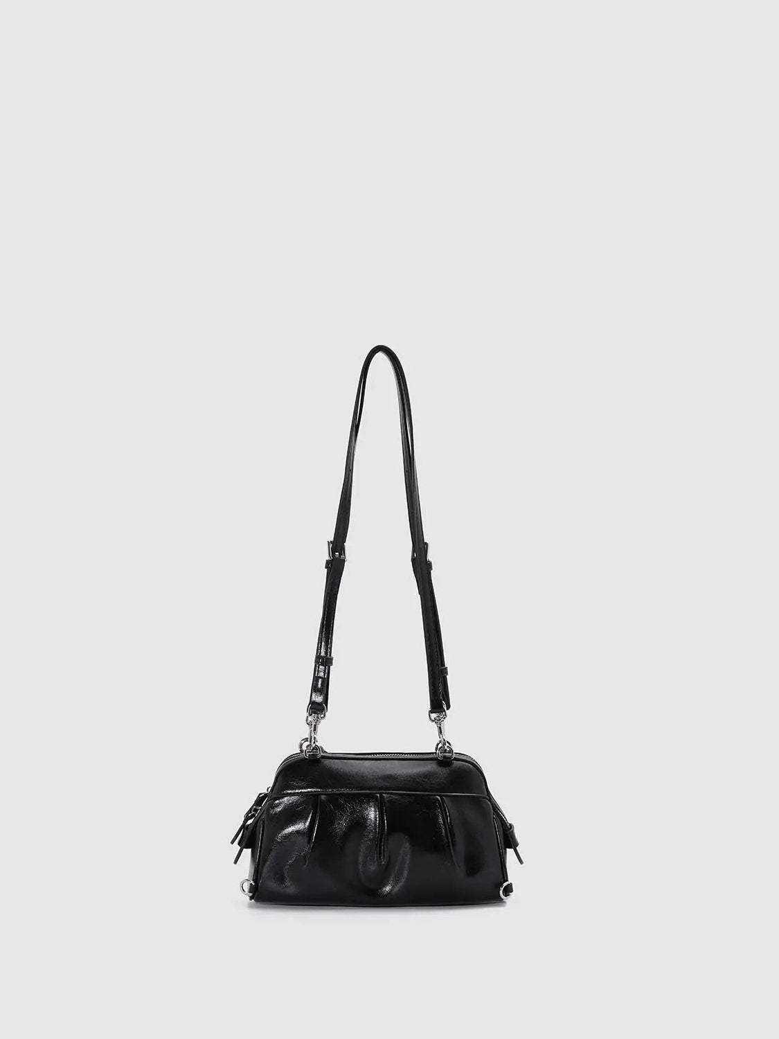 Ruched Bow Adjustable Strap Shoulder Bag