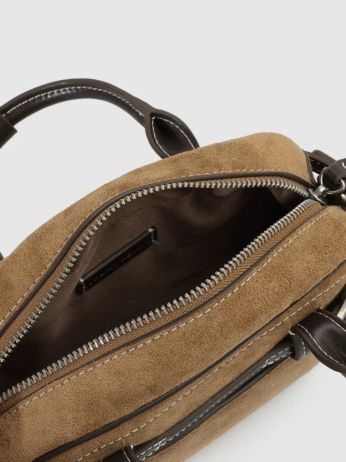 Structured Mini Textile Crossbody Bag With Top Handle