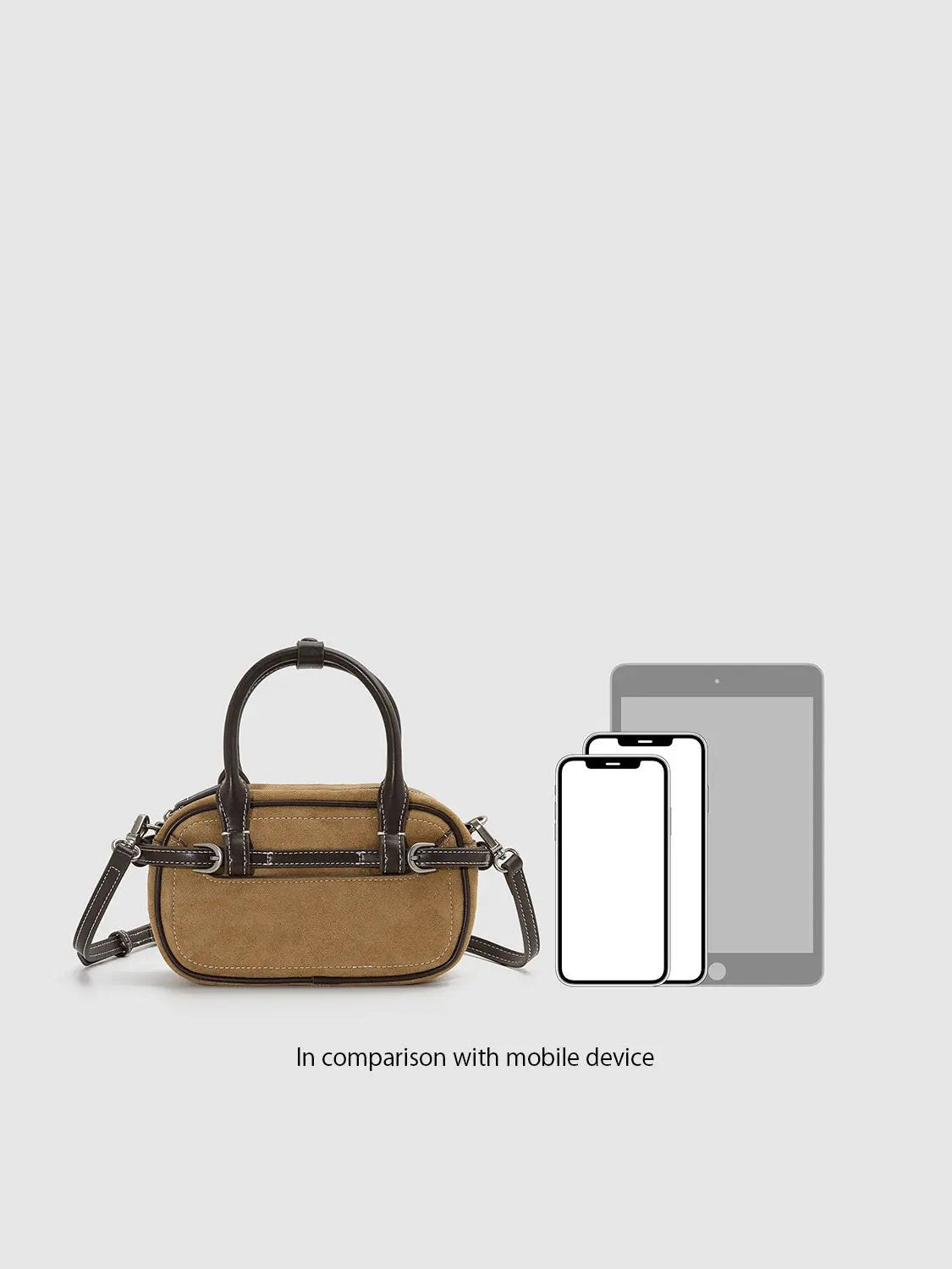 Structured Mini Textile Crossbody Bag With Top Handle