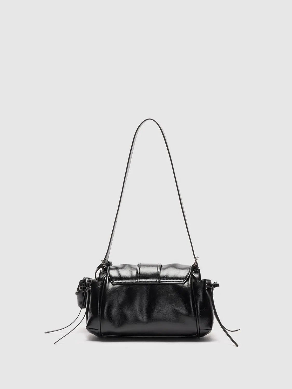 Buckle Shoulder Bag With Attached Pouch