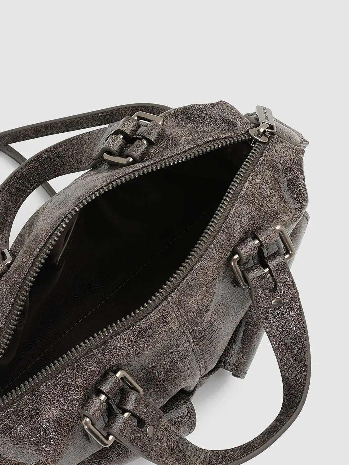 Top Handle Artificial Leather Crossbody Front Pocket Handbag