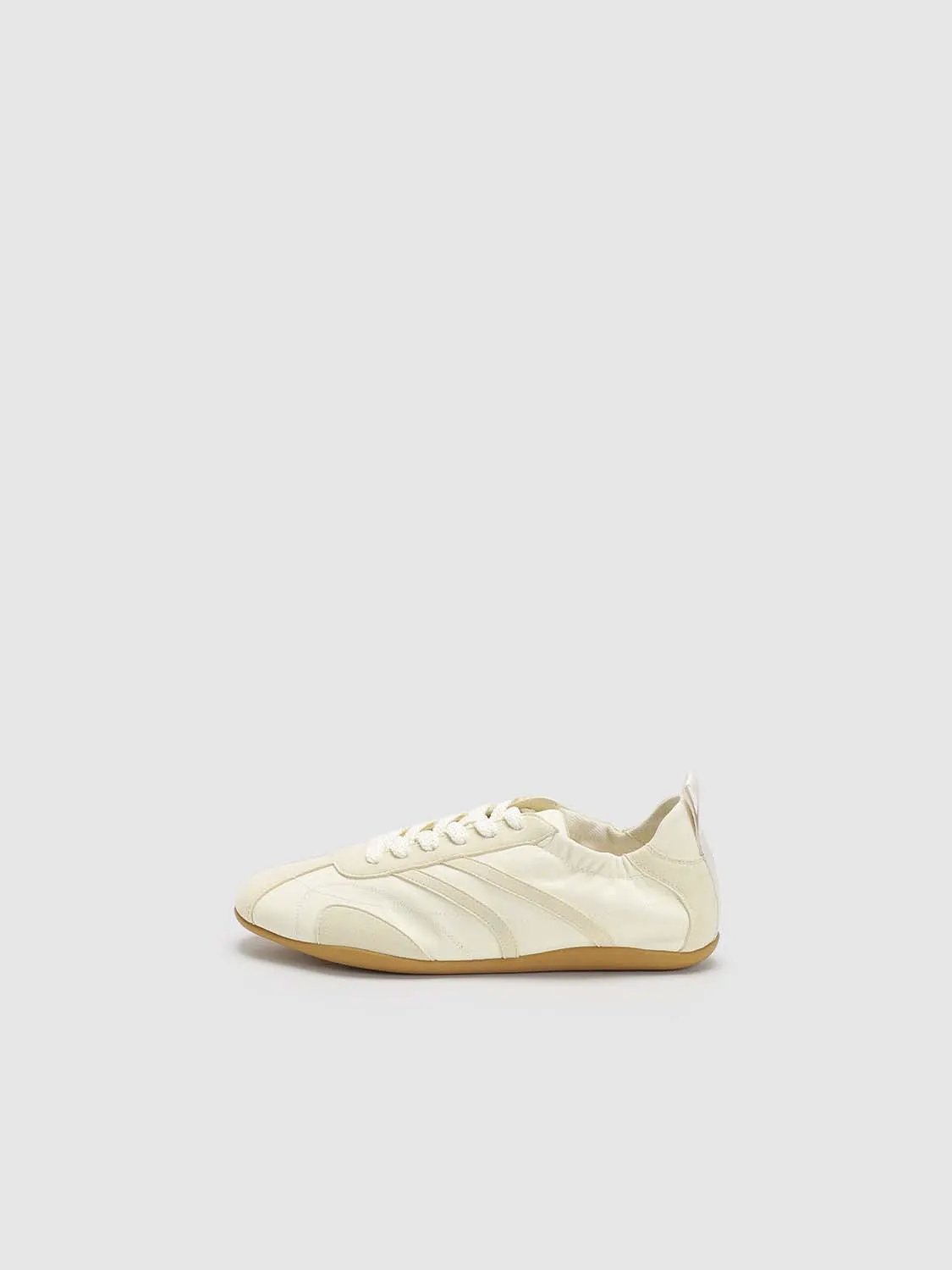 Textured Panelled Lace Up Sneakers