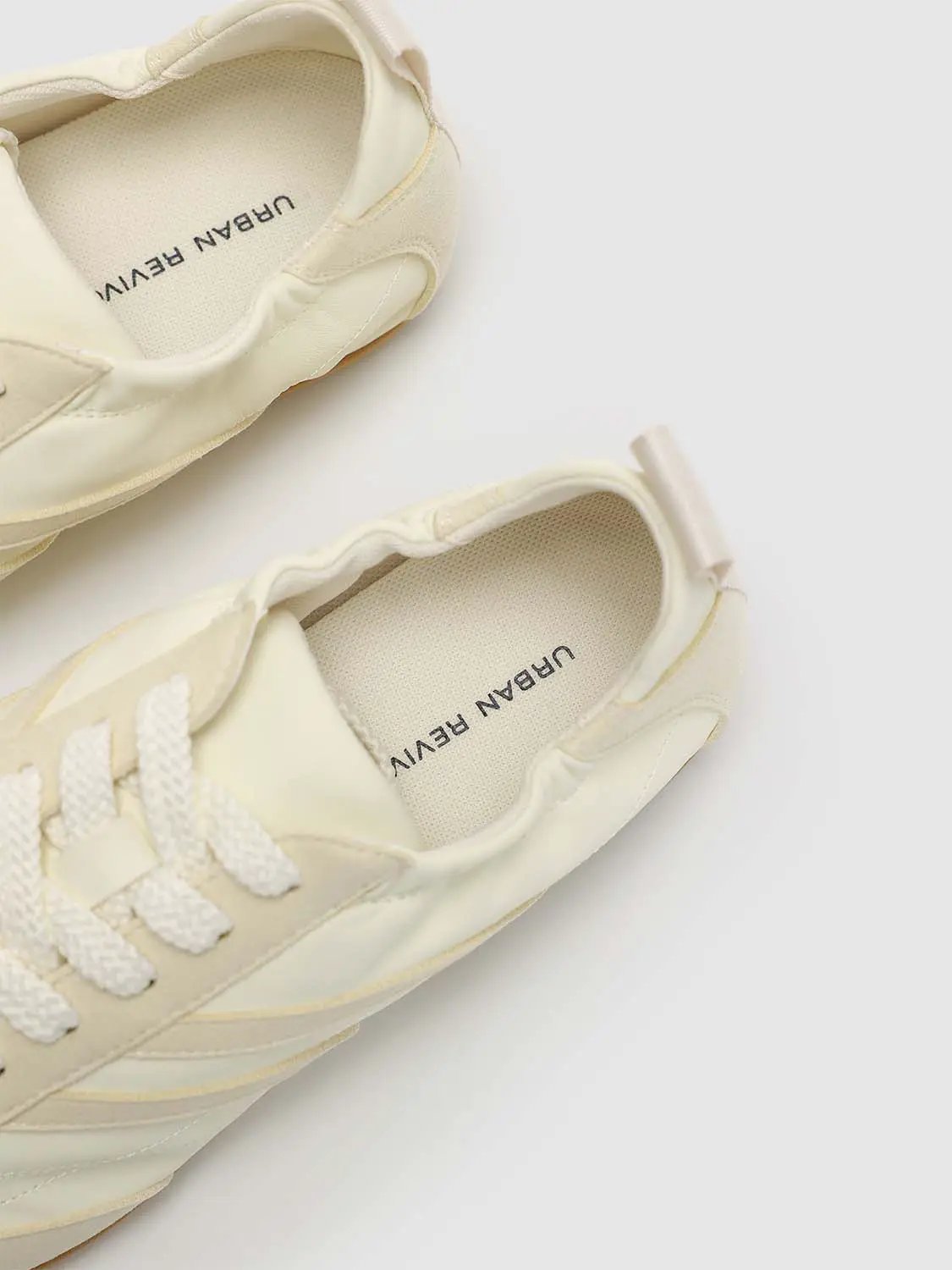 Textured Panelled Lace Up Sneakers