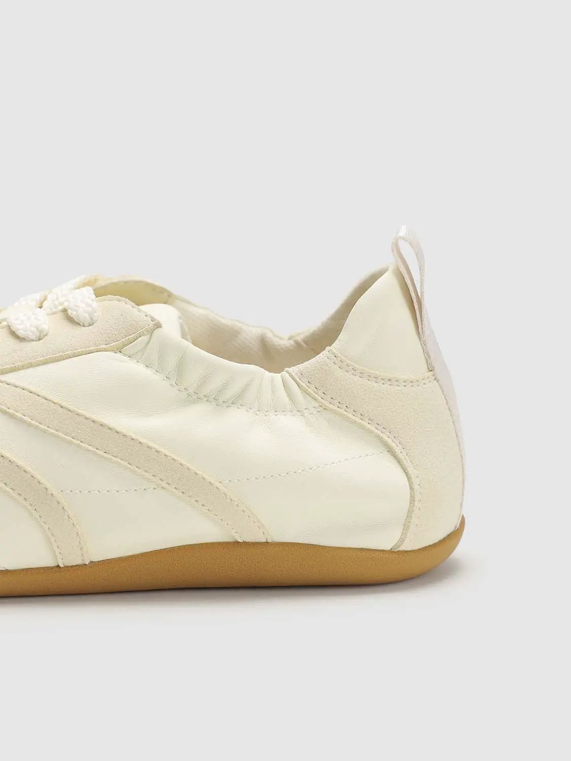 Textured Panelled Lace Up Sneakers