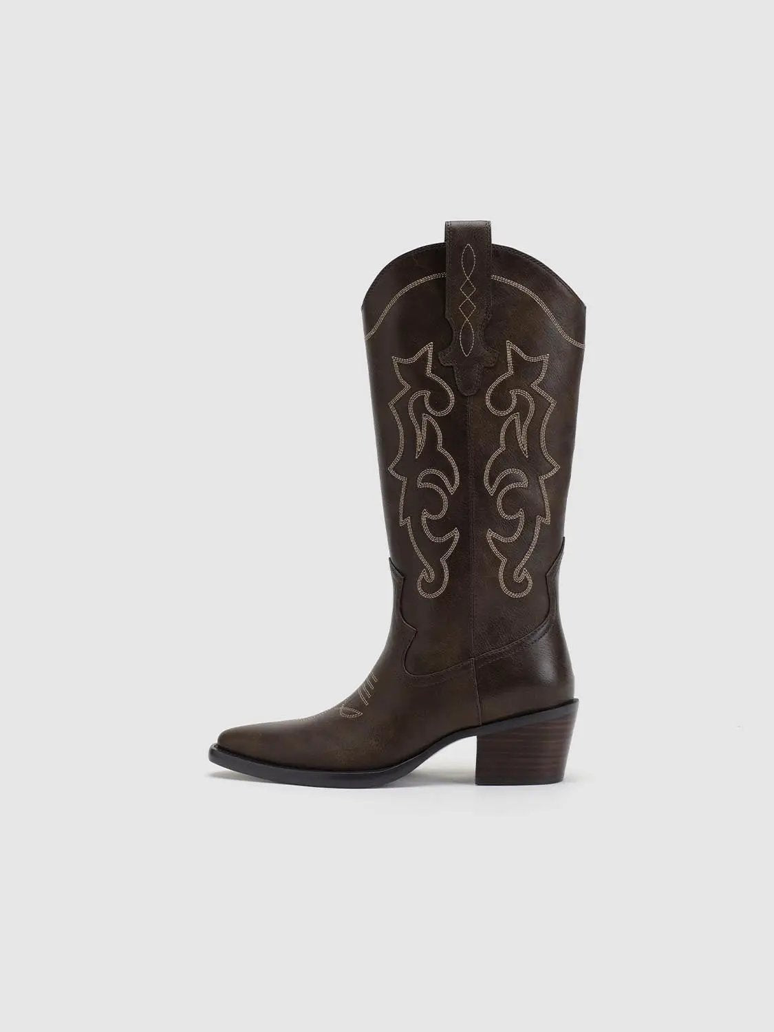 Embroidered Pointed Toe Western Boots