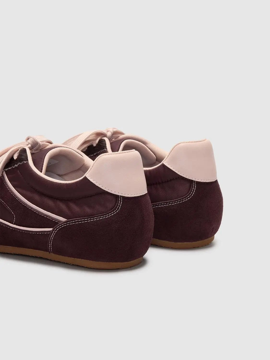 Patent Toe Panelled Mixed Texture Sneakers