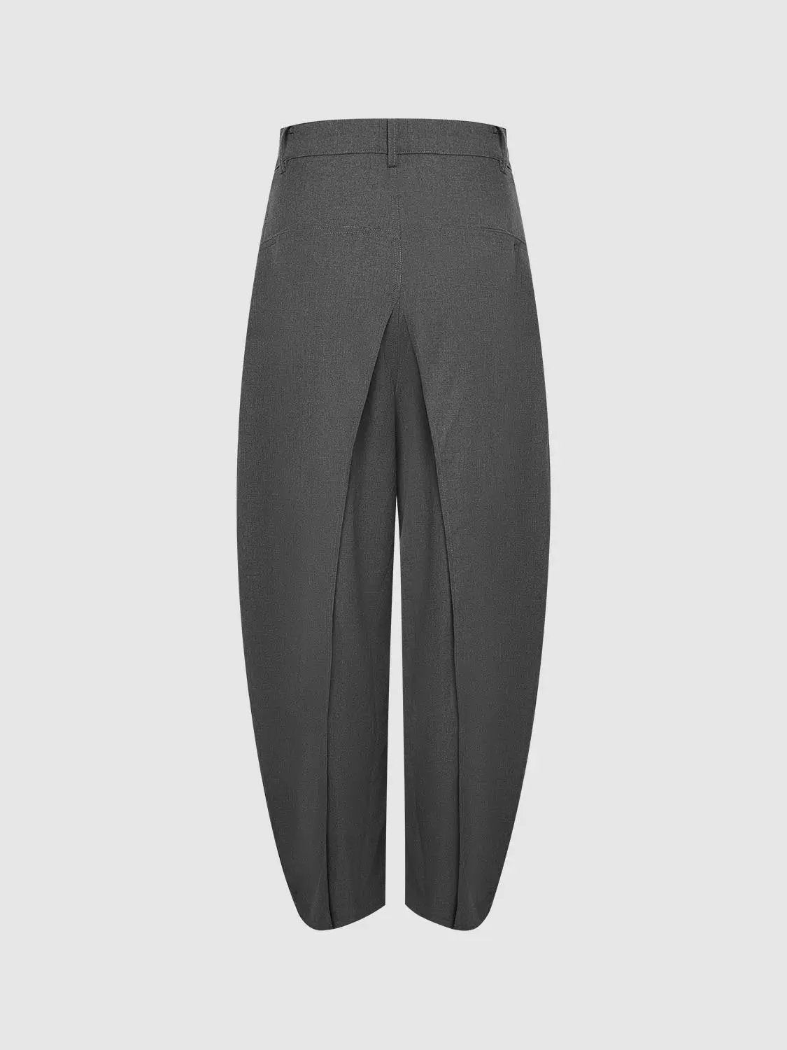 Split Front Draped High Waist Wide Leg Pants