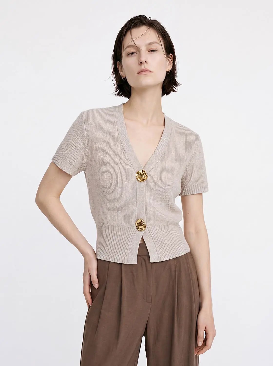 Short Sleeve Knitted Cardigans
