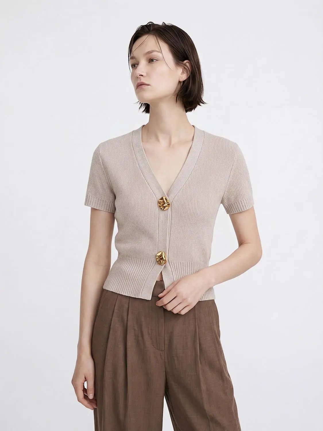 Short Sleeve Knitted Cardigans