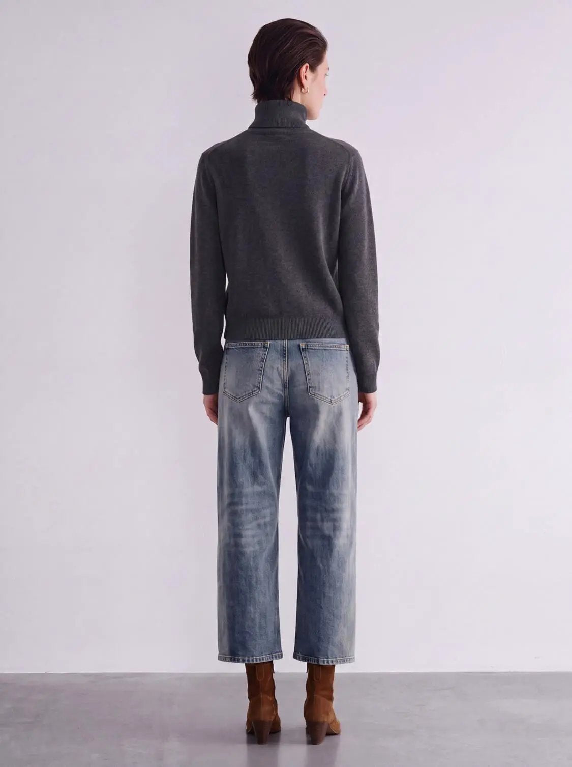 Mock Neck Button Up Knitted Cardigans
