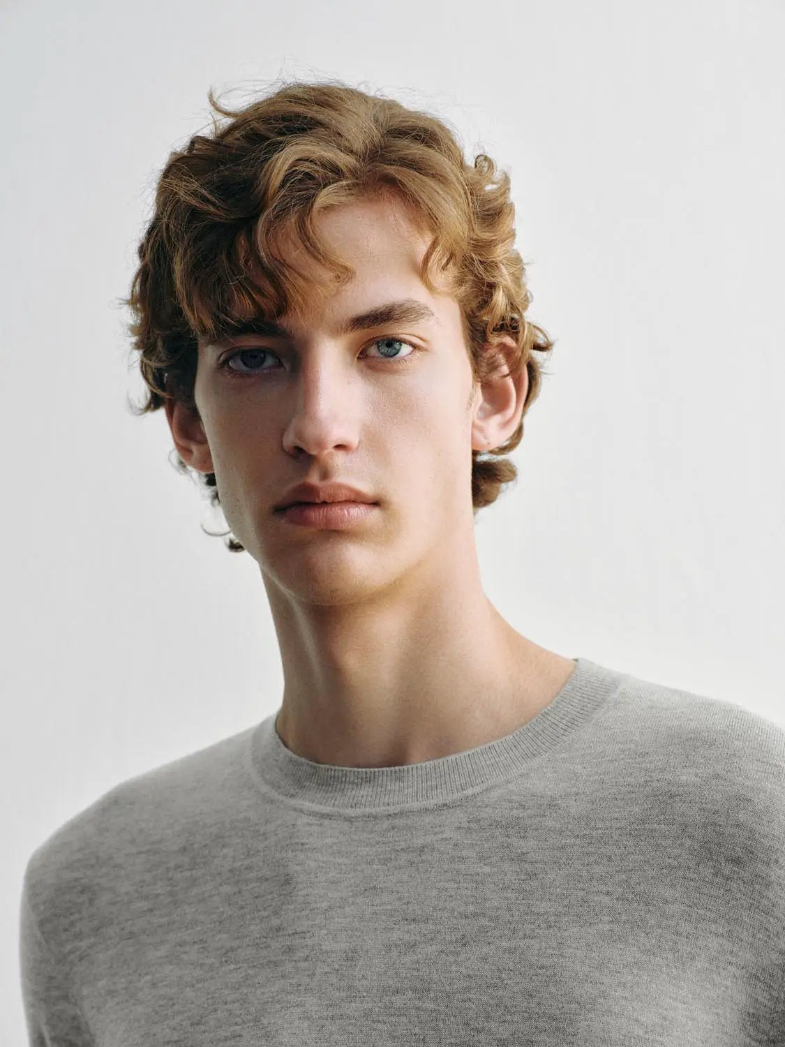Solid Knit Crew Neck Long Sleeve Regular Fit T-Shirt