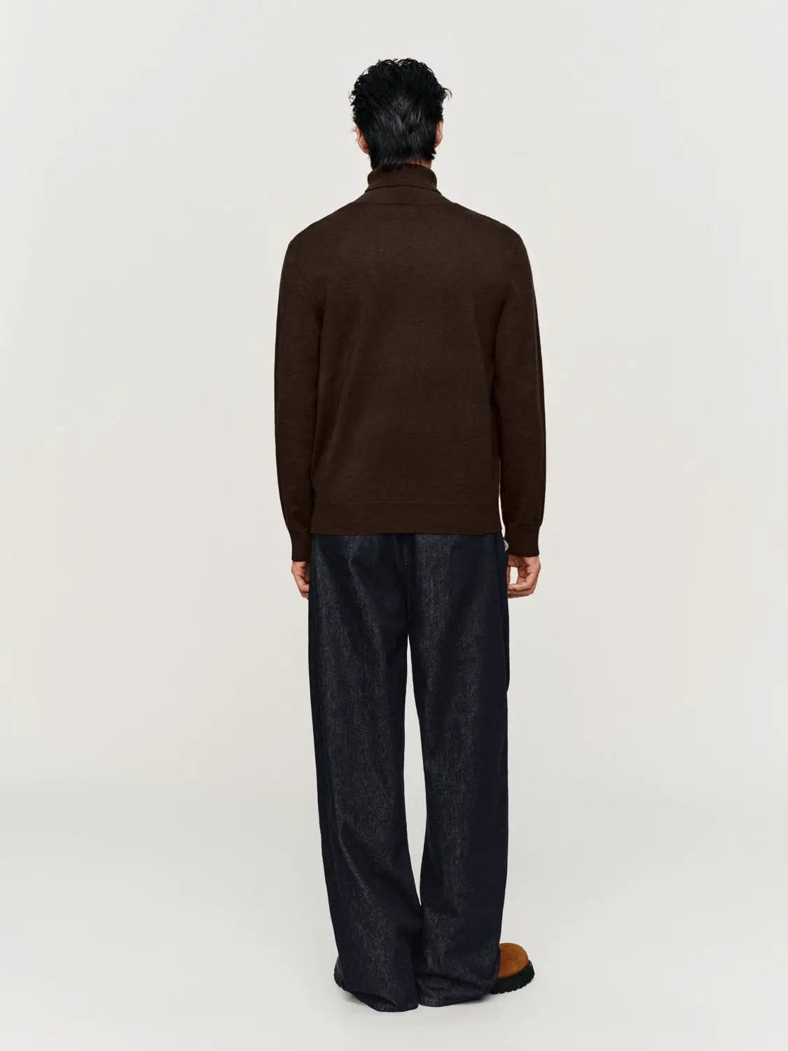 Textured Ribbed Mock Neck Long Sleeve Sweater