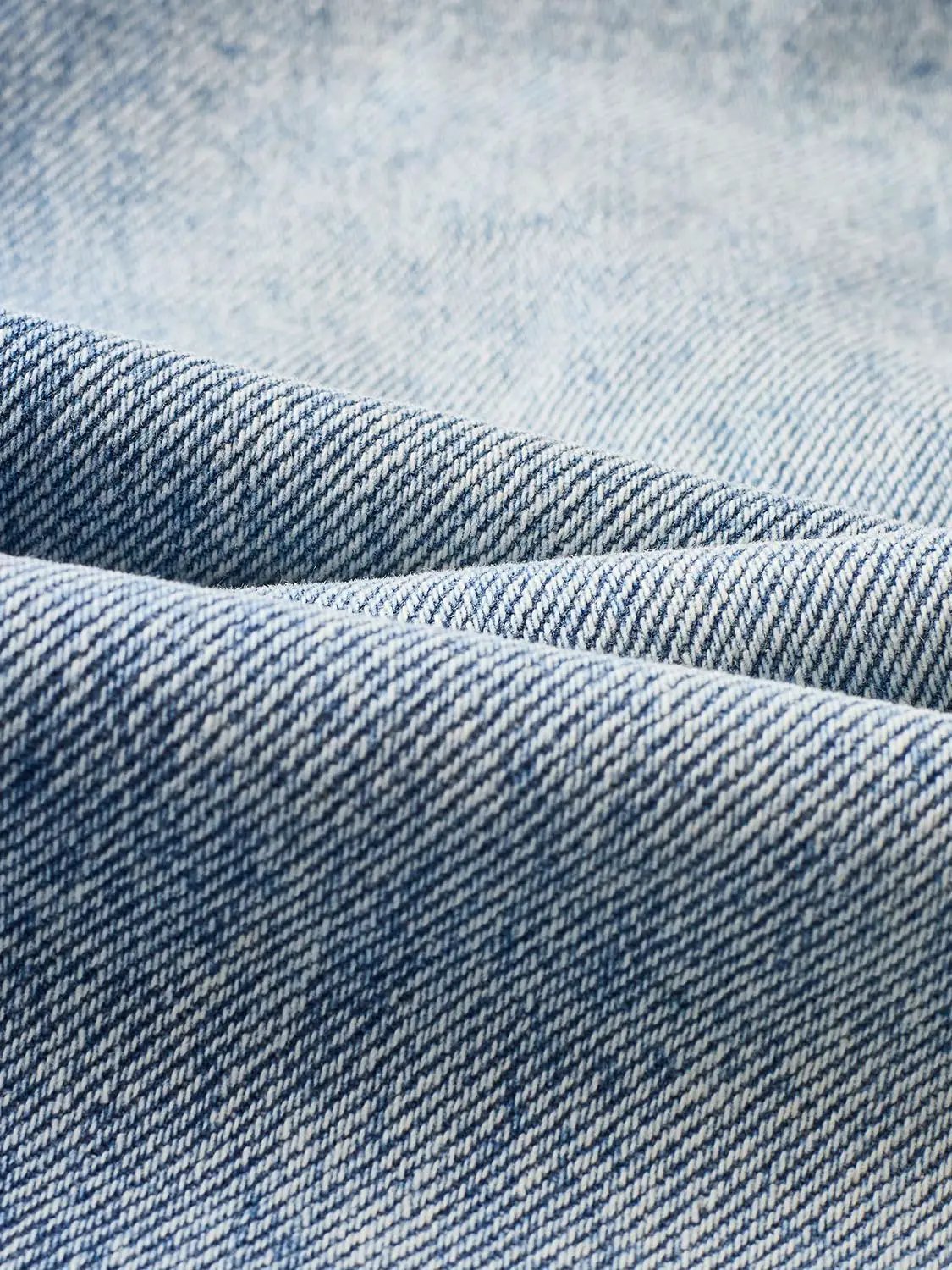 Embroidered Floral Faded Wash Wide-leg Cotton Jeans