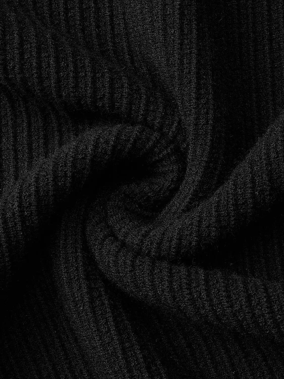 Ribbed Knit Polo Collar Long Sleeve Sweater