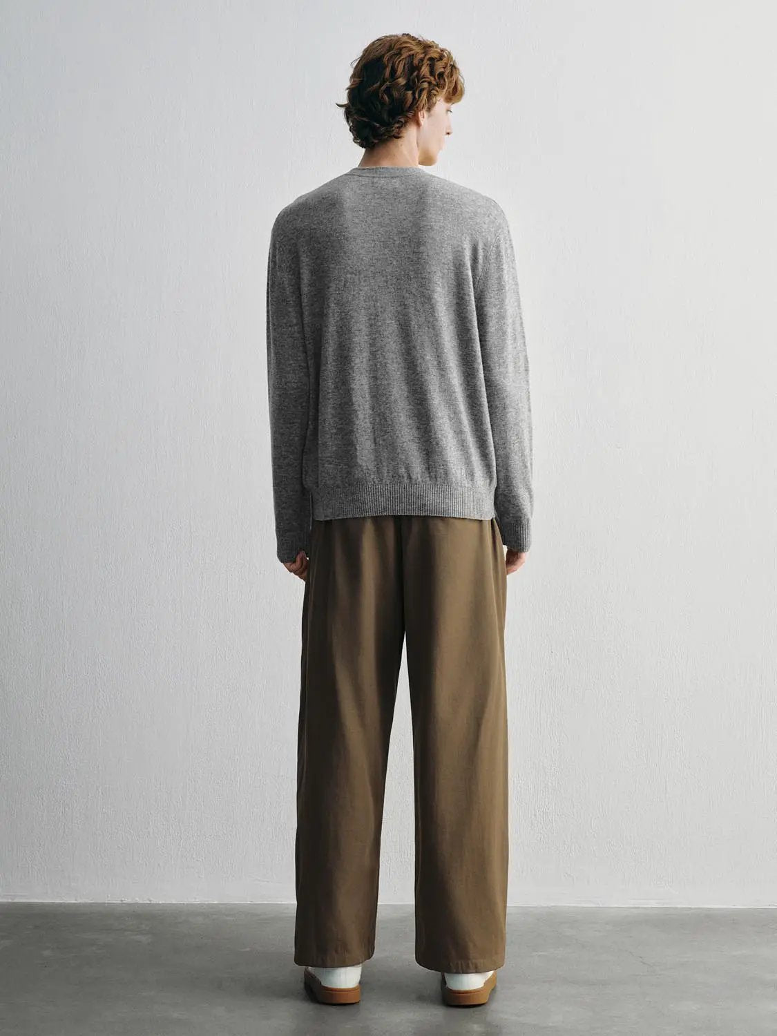 Ribbed Knit Button Placket Long Sleeve Sweater
