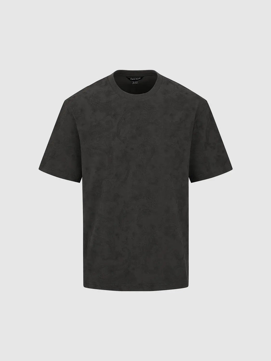Oversized Textured Pattern Relaxed Cotton T-shirt