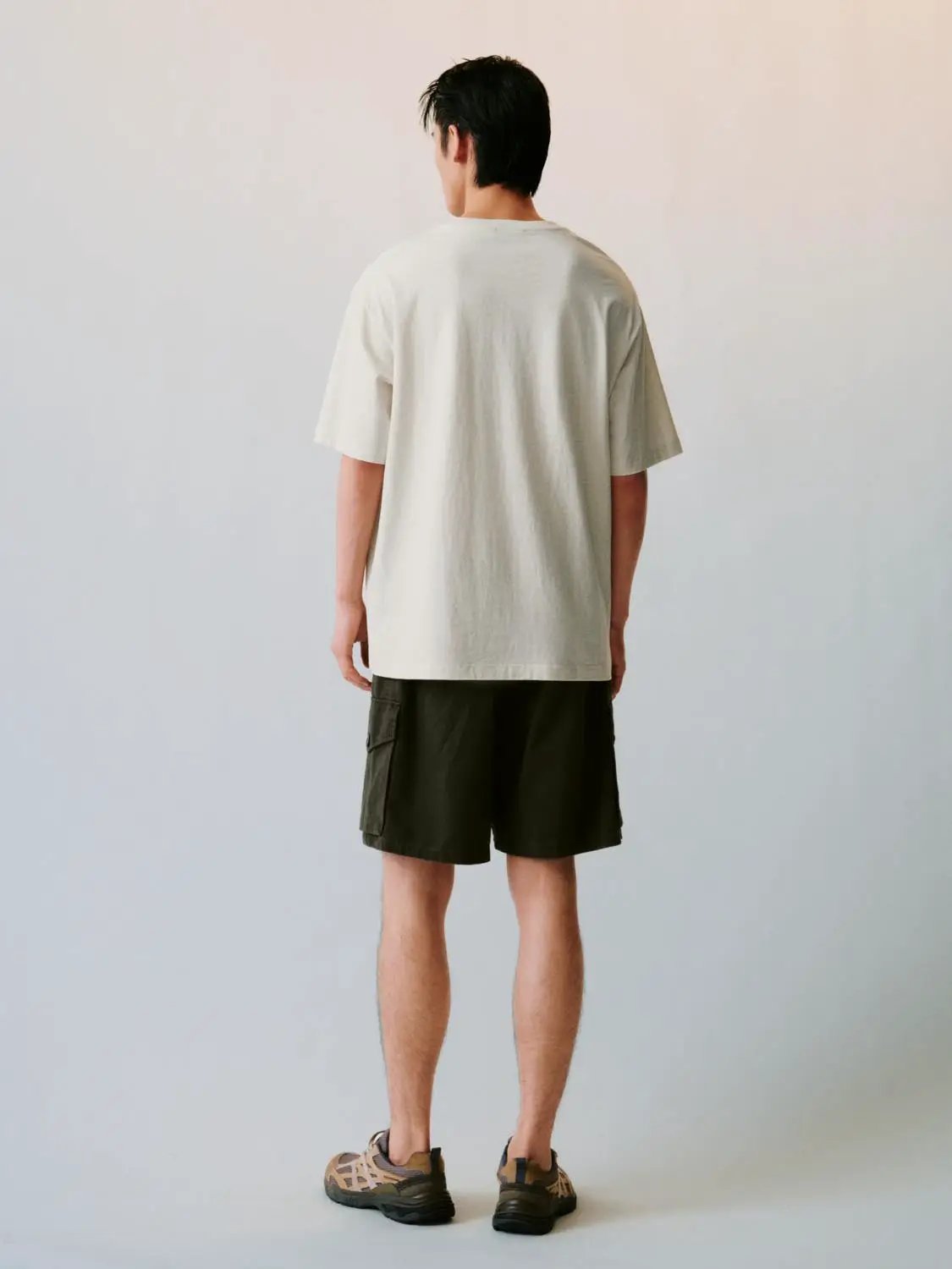 Oversized Crew Neck Cotton Embroidered Hem T-shirt