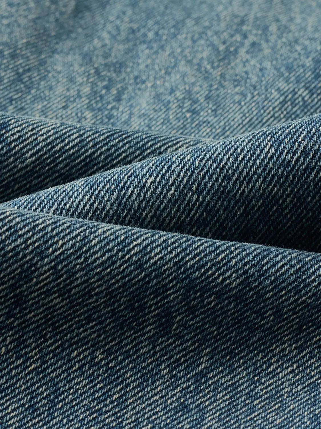 Distressed Wide-leg Mid-rise Cotton Jeans