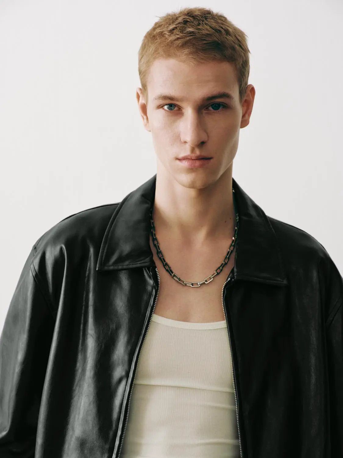 Structured Zip Front Shirt Collar Long Sleeve Jacket