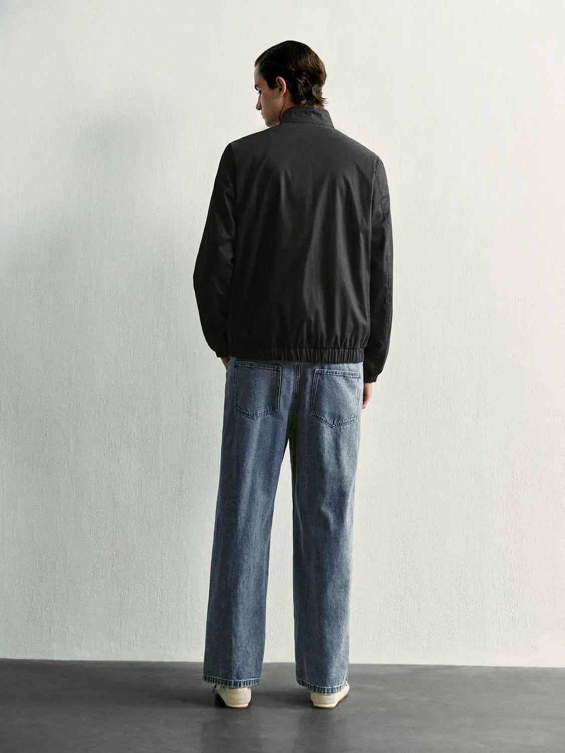 Long Sleeve Cotton Regular Fit Zip Jacket