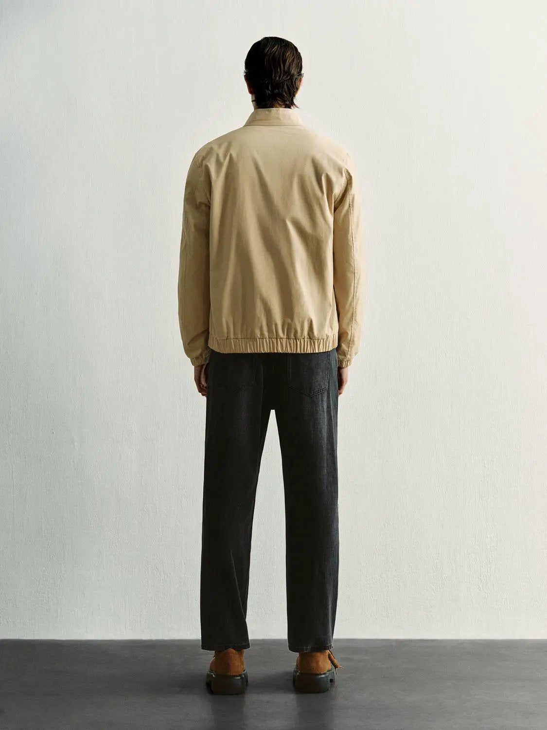 Long Sleeve Cotton Regular Fit Zip Jacket
