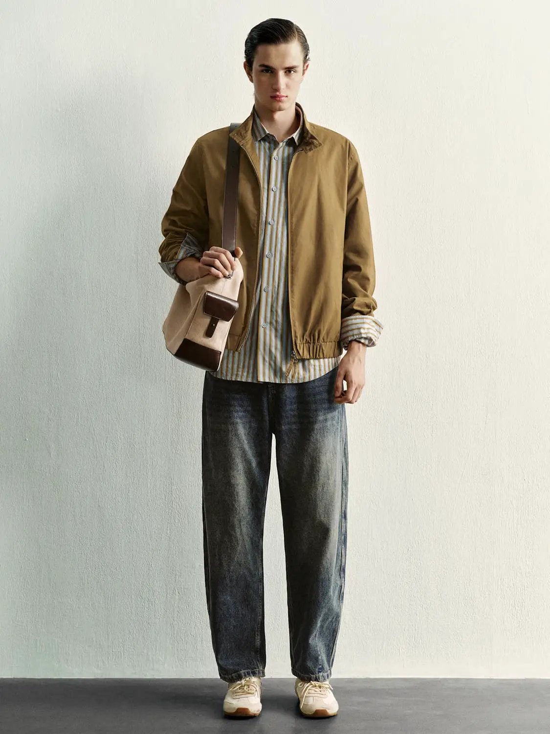 Long Sleeve Cotton Regular Fit Zip Jacket