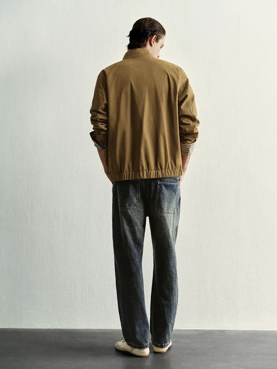 Long Sleeve Cotton Regular Fit Zip Jacket