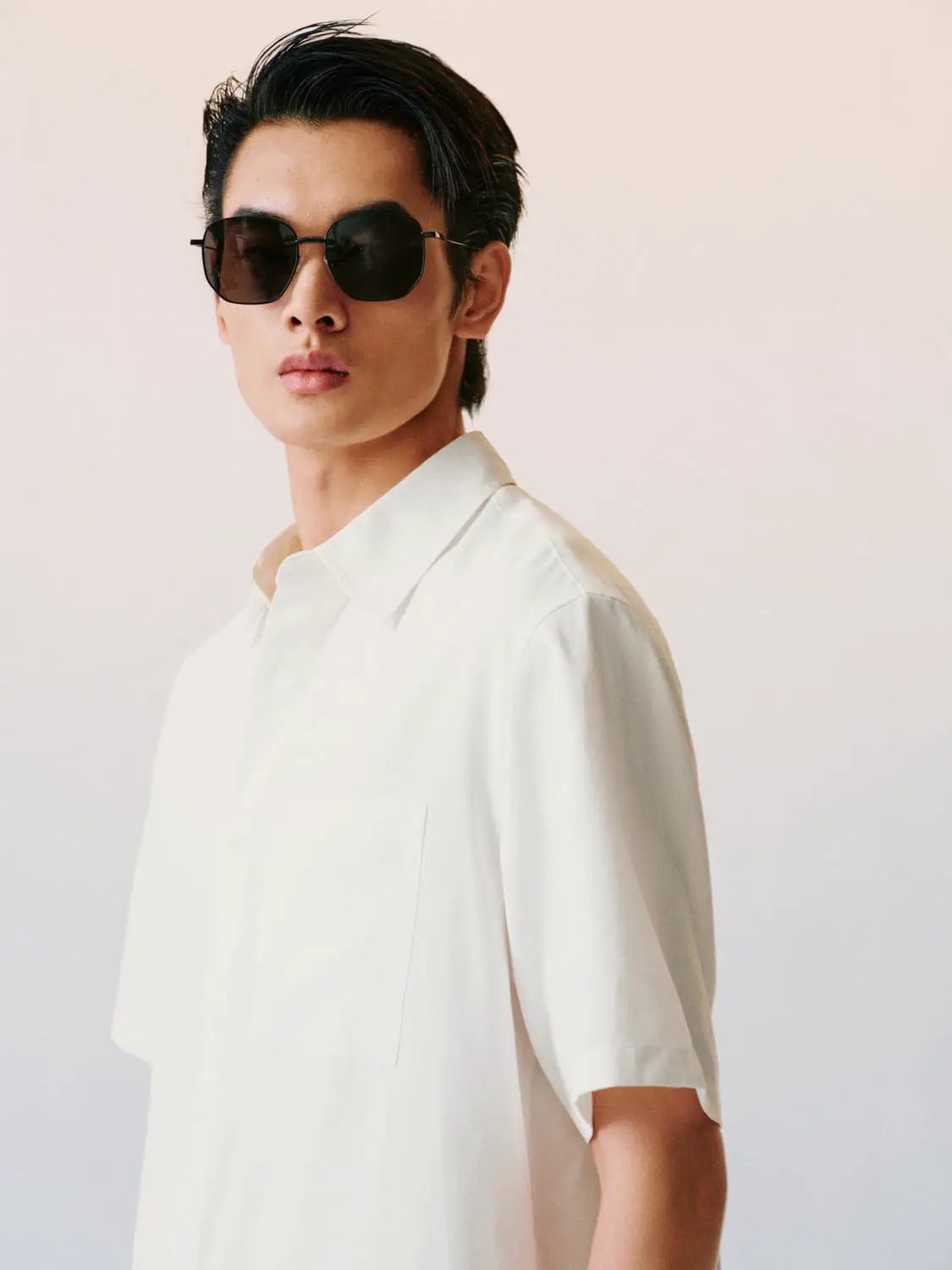 Cardigan Style Button-front Short Sleeve Shirt