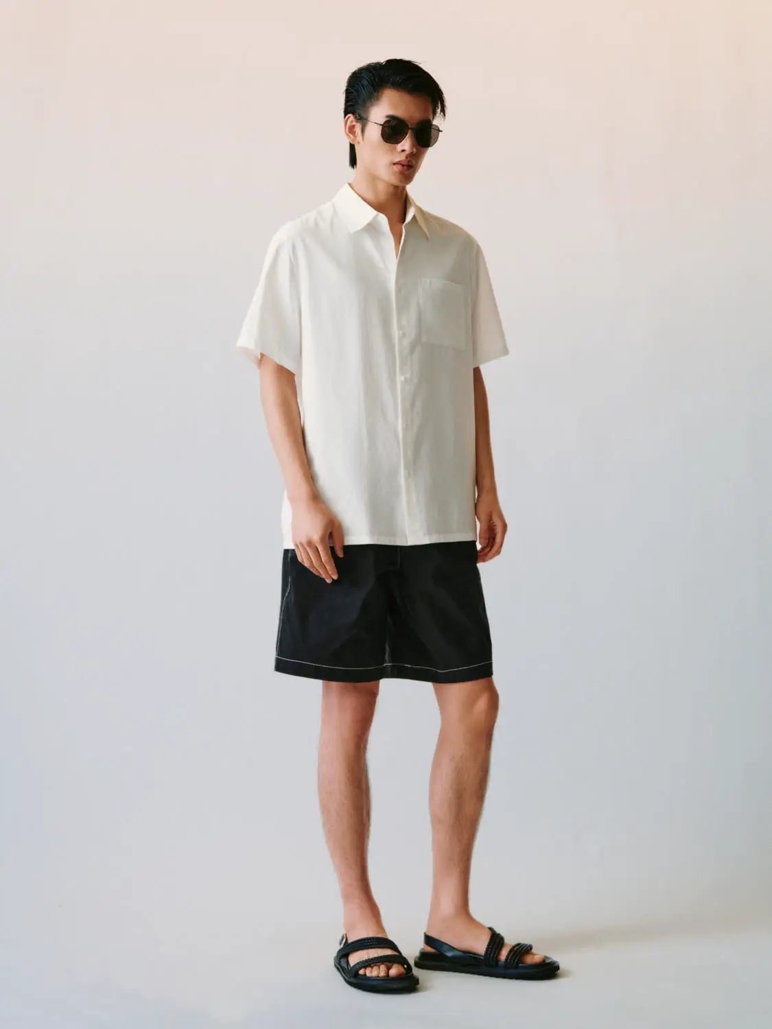 Cardigan Style Button-front Short Sleeve Shirt