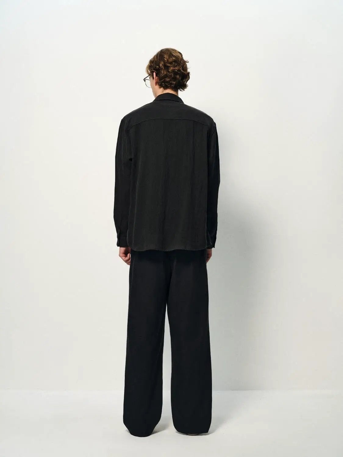 Textured Long Sleeve Button Chest Pocket Shirt