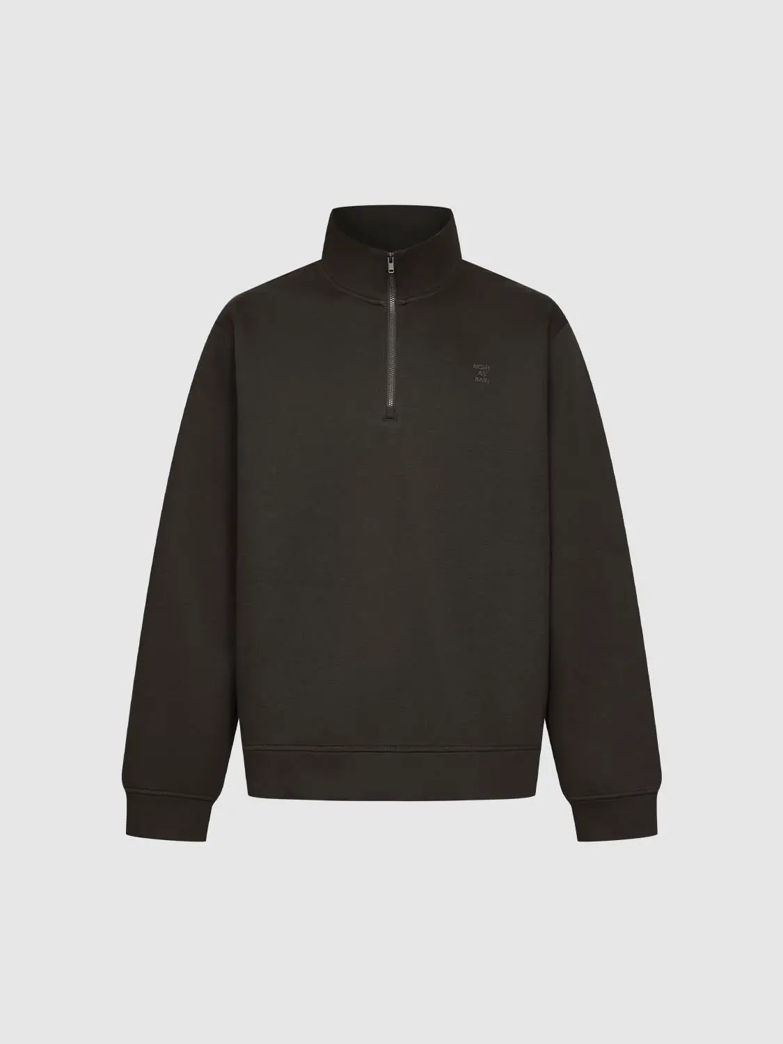 Half-Zip Long Sleeve Cotton Blend Sweatshirt