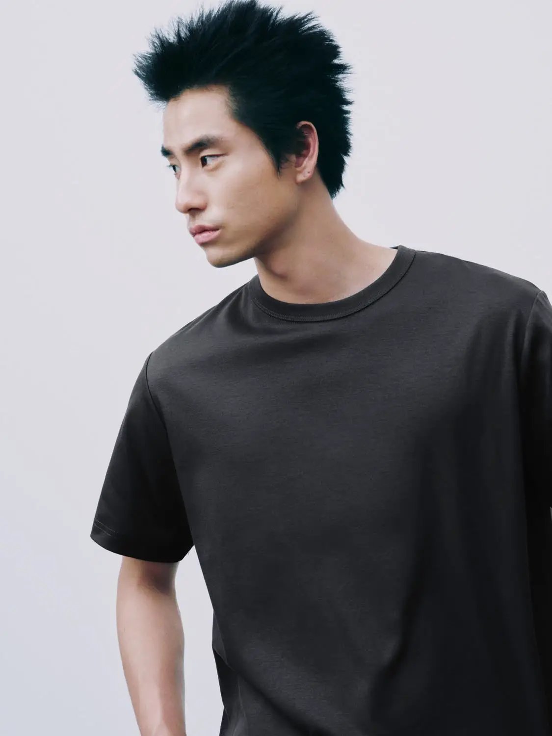 Regular Fit Crew Neck Short Sleeve Basic Tee