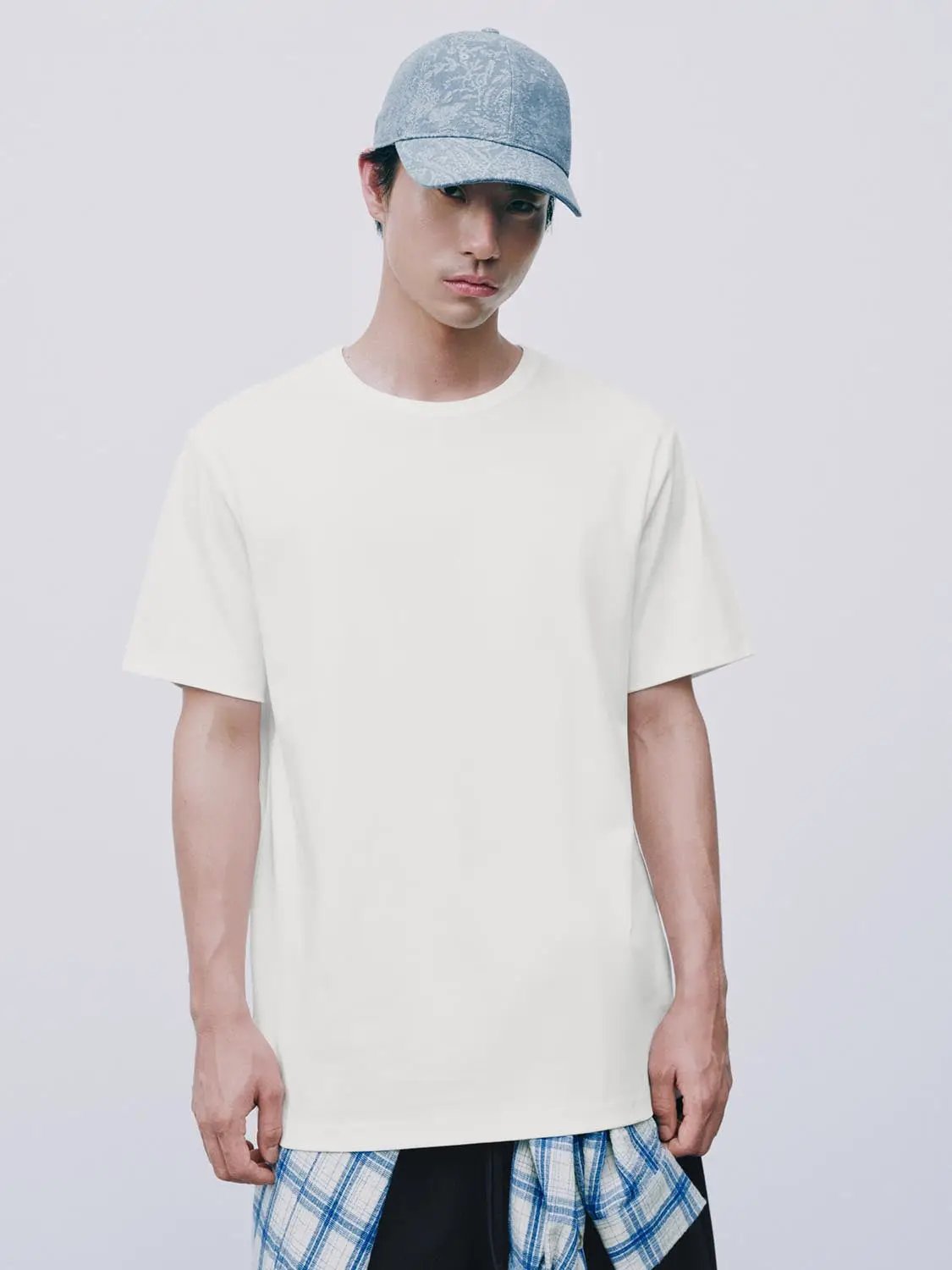 Regular Fit Crew Neck Short Sleeve Basic Tee