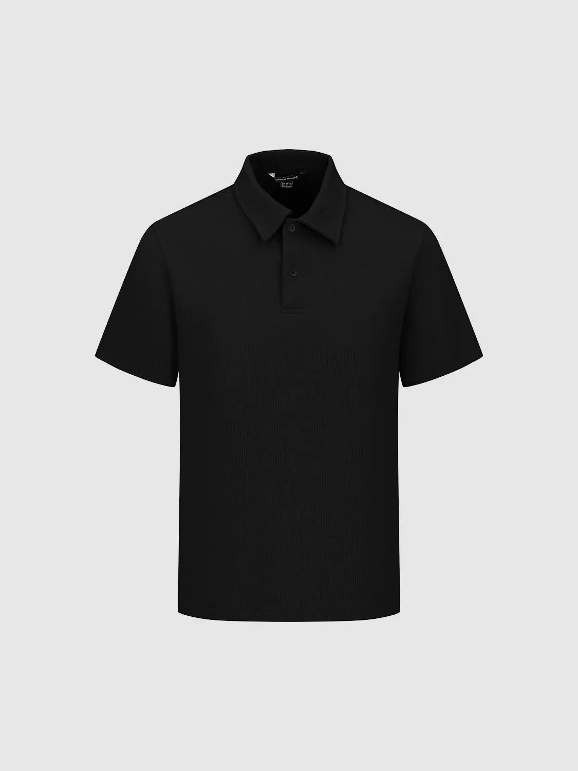 Textured Brushed Polo Cotton Blend Shirt